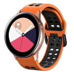 Correia de Relógio em Silicone Respirável Bicolor de 20mm, Para Samsung Galaxy Watch 4 Classic 42mm, Para Galaxy Watch Active 2