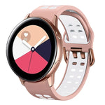 Correia de Relógio em Silicone Respirável Bicolor de 20mm, Para Samsung Galaxy Watch 4 Classic 42mm, Para Galaxy Watch Active 2
