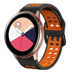 Correia de Relógio em Silicone Respirável Bicolor de 20mm, Para Samsung Galaxy Watch 4 Classic 42mm, Para Galaxy Watch Active 2
