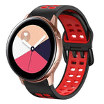 Correia de Relógio em Silicone Respirável Bicolor de 20mm, Para Samsung Galaxy Watch 4 Classic 42mm, Para Galaxy Watch Active 2