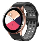 Correia de Relógio em Silicone Respirável Bicolor de 20mm, Para Samsung Galaxy Watch 4 Classic 42mm, Para Galaxy Watch Active 2