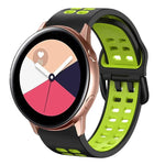 Correia de Relógio em Silicone Respirável Bicolor de 20mm, Para Samsung Galaxy Watch 4 Classic 42mm, Para Galaxy Watch Active 2
