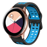 Correia de Relógio em Silicone Respirável Bicolor de 20mm, Para Samsung Galaxy Watch 4 Classic 42mm, Para Galaxy Watch Active 2