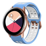 Correia de Relógio em Silicone Respirável Bicolor de 20mm, Para Samsung Galaxy Watch 4 Classic 42mm, Para Galaxy Watch Active 2