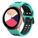 Correia de Relógio em Silicone Respirável Bicolor de 20mm, Para Samsung Galaxy Watch 4 Classic 42mm, Para Galaxy Watch Active 2