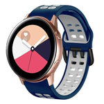 Correia de Relógio em Silicone Respirável Bicolor de 20mm, Para Samsung Galaxy Watch 4 Classic 42mm, Para Galaxy Watch Active 2