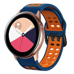 Correia de Relógio em Silicone Respirável Bicolor de 20mm, Para Samsung Galaxy Watch 4 Classic 42mm, Para Galaxy Watch Active 2