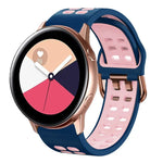 Correia de Relógio em Silicone Respirável Bicolor de 20mm, Para Samsung Galaxy Watch 4 Classic 42mm, Para Galaxy Watch Active 2