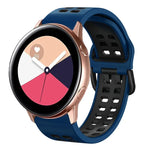 Correia de Relógio em Silicone Respirável Bicolor de 20mm, Para Samsung Galaxy Watch 4 Classic 42mm, Para Galaxy Watch Active 2