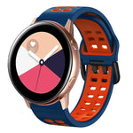 Correia de Relógio em Silicone Respirável Bicolor de 20mm, Para Samsung Galaxy Watch 4 Classic 42mm, Para Galaxy Watch Active 2