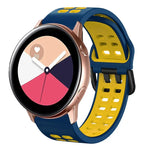 Correia de Relógio em Silicone Respirável Bicolor de 20mm, Para Samsung Galaxy Watch 4 Classic 42mm, Para Galaxy Watch Active 2