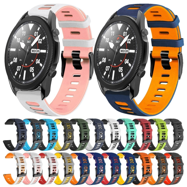 Correia de relógio em silicone bicolor 20mm, para Samsung Galaxy Watch 5 Pro 45mm, para Samsung Galaxy Watch 4 40mm