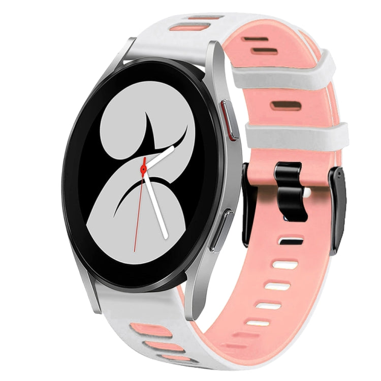 Correia de relógio em silicone bicolor 20mm, para Samsung Galaxy Watch 5 Pro 45mm, para Samsung Galaxy Watch 4 40mm