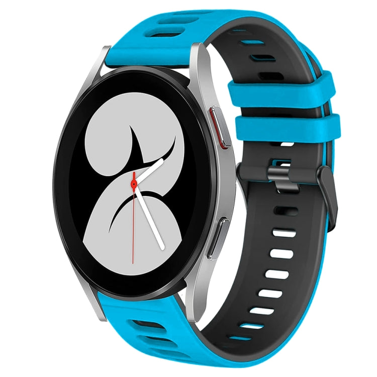 Correia de relógio em silicone bicolor 20mm, para Samsung Galaxy Watch 5 Pro 45mm, para Samsung Galaxy Watch 4 40mm