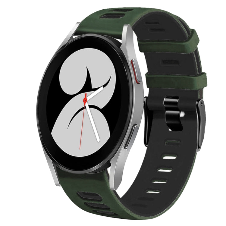 Correia de relógio em silicone bicolor 20mm, para Samsung Galaxy Watch 5 Pro 45mm, para Samsung Galaxy Watch 4 40mm