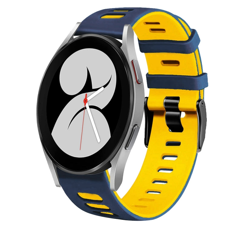 Correia de relógio em silicone bicolor 20mm, para Samsung Galaxy Watch 5 Pro 45mm, para Samsung Galaxy Watch 4 40mm