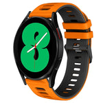 Correia de relógio em silicone bicolor 20mm, para Samsung Galaxy Watch 4 44mm, para Samsung Galaxy Watch 4 Classic 46mm