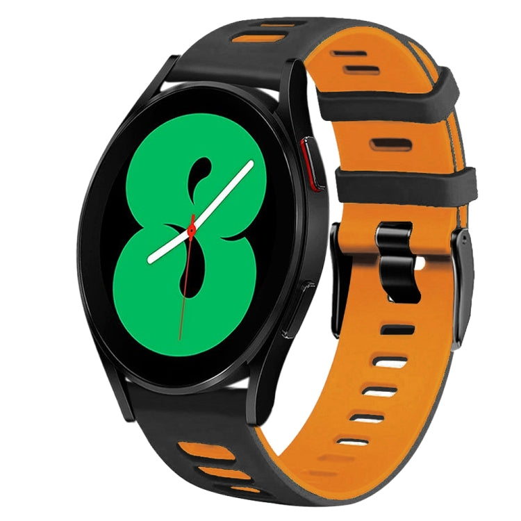 Correia de relógio em silicone bicolor 20mm, para Samsung Galaxy Watch 4 44mm, para Samsung Galaxy Watch 4 Classic 46mm
