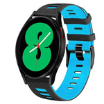 Correia de relógio em silicone bicolor 20mm, para Samsung Galaxy Watch 4 44mm, para Samsung Galaxy Watch 4 Classic 46mm