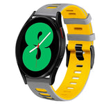 Correia de relógio em silicone bicolor 20mm, para Samsung Galaxy Watch 4 44mm, para Samsung Galaxy Watch 4 Classic 46mm