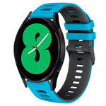 Correia de relógio em silicone bicolor 20mm, para Samsung Galaxy Watch 4 44mm, para Samsung Galaxy Watch 4 Classic 46mm