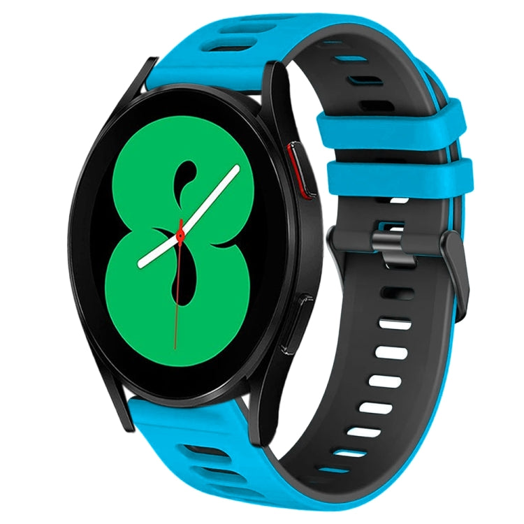 Correia de relógio em silicone bicolor 20mm, para Samsung Galaxy Watch 4 44mm, para Samsung Galaxy Watch 4 Classic 46mm