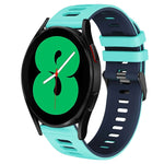 Correia de relógio em silicone bicolor 20mm, para Samsung Galaxy Watch 4 44mm, para Samsung Galaxy Watch 4 Classic 46mm