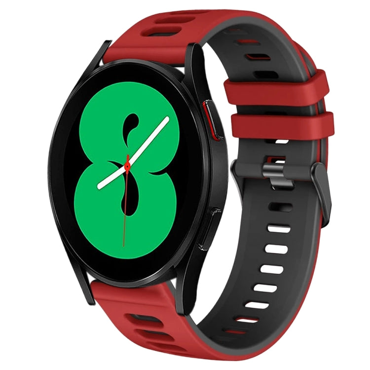 Correia de relógio em silicone bicolor 20mm, para Samsung Galaxy Watch 4 44mm, para Samsung Galaxy Watch 4 Classic 46mm