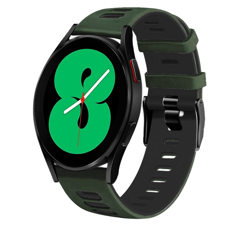 Correia de relógio em silicone bicolor 20mm, para Samsung Galaxy Watch 4 44mm, para Samsung Galaxy Watch 4 Classic 46mm