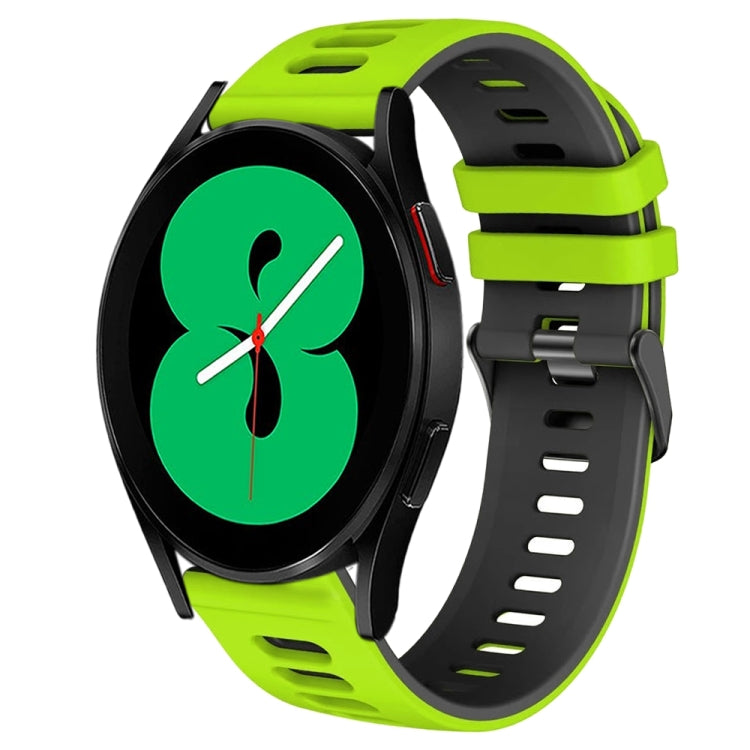 Correia de relógio em silicone bicolor 20mm, para Samsung Galaxy Watch 4 44mm, para Samsung Galaxy Watch 4 Classic 46mm