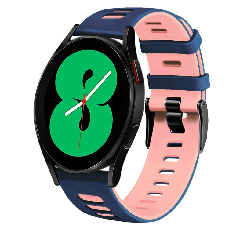 Correia de relógio em silicone bicolor 20mm, para Samsung Galaxy Watch 4 44mm, para Samsung Galaxy Watch 4 Classic 46mm