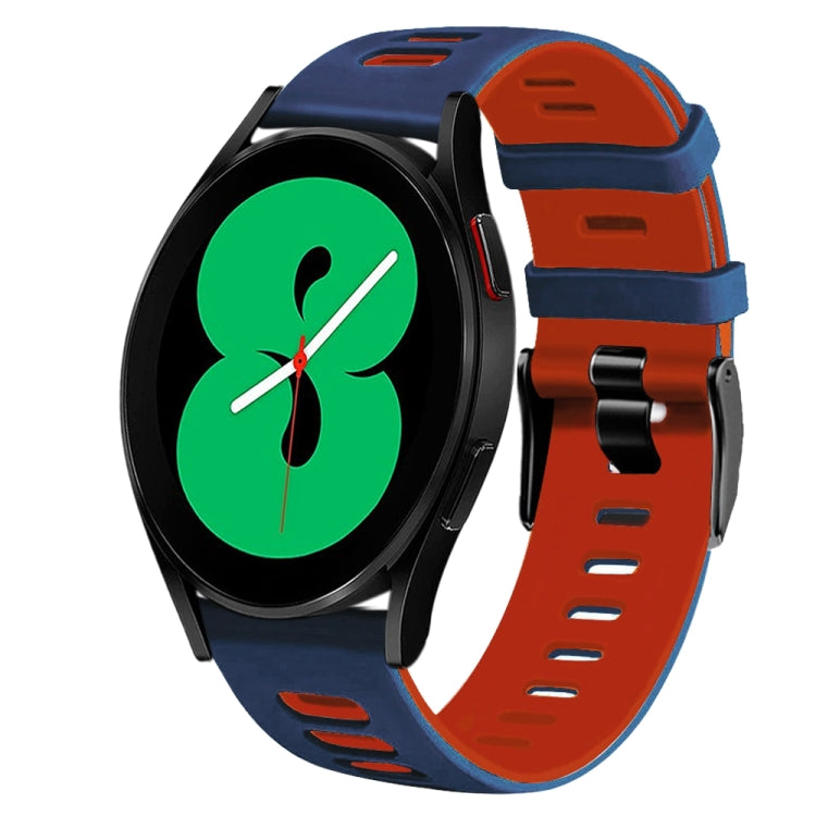 Correia de relógio em silicone bicolor 20mm, para Samsung Galaxy Watch 4 44mm, para Samsung Galaxy Watch 4 Classic 46mm