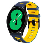 Correia de relógio em silicone bicolor 20mm, para Samsung Galaxy Watch 4 44mm, para Samsung Galaxy Watch 4 Classic 46mm