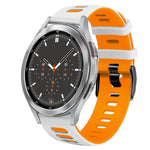 Correia de relógio em silicone bicolor 20mm, para Samsung Galaxy Watch 4 44mm, para Samsung Galaxy Watch 4 Classic 46mm