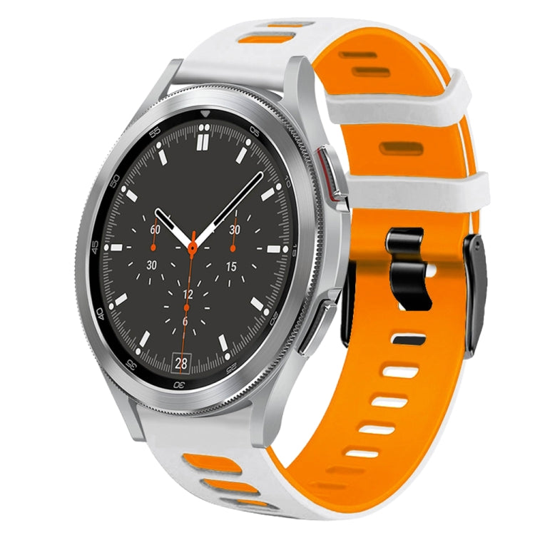 Correia de relógio em silicone bicolor 20mm, para Samsung Galaxy Watch 4 44mm, para Samsung Galaxy Watch 4 Classic 46mm