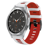 Correia de relógio em silicone bicolor 20mm, para Samsung Galaxy Watch 4 44mm, para Samsung Galaxy Watch 4 Classic 46mm