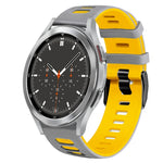 Correia de relógio em silicone bicolor 20mm, para Samsung Galaxy Watch 4 44mm, para Samsung Galaxy Watch 4 Classic 46mm