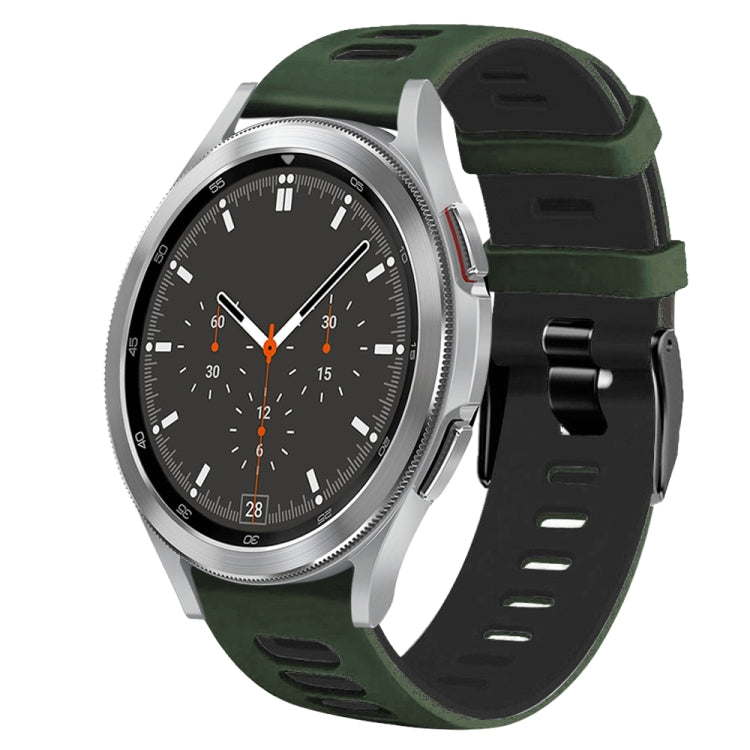 Correia de relógio em silicone bicolor 20mm, para Samsung Galaxy Watch 4 44mm, para Samsung Galaxy Watch 4 Classic 46mm