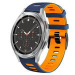 Correia de relógio em silicone bicolor 20mm, para Samsung Galaxy Watch 4 44mm, para Samsung Galaxy Watch 4 Classic 46mm
