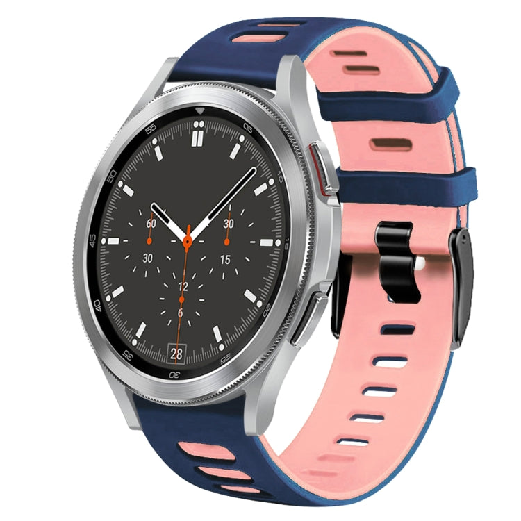 Correia de relógio em silicone bicolor 20mm, para Samsung Galaxy Watch 4 44mm, para Samsung Galaxy Watch 4 Classic 46mm