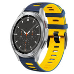 Correia de relógio em silicone bicolor 20mm, para Samsung Galaxy Watch 4 44mm, para Samsung Galaxy Watch 4 Classic 46mm