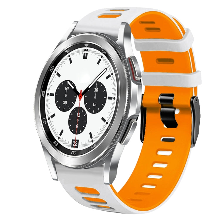 Correia de relógio em silicone bicolor 20mm, para Samsung Galaxy Watch 4 Classic 42mm, para Samsung Galaxy Watch Active 2