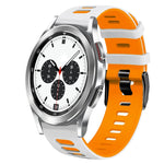 Correia de relógio em silicone bicolor 20mm, para Samsung Galaxy Watch 4 Classic 42mm, para Samsung Galaxy Watch Active 2