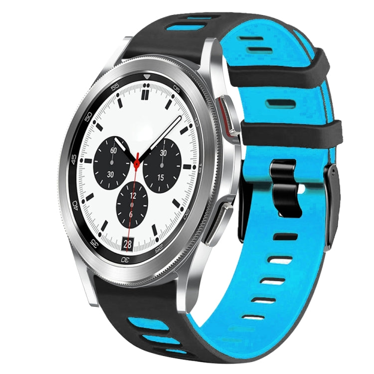 Correia de relógio em silicone bicolor 20mm, para Samsung Galaxy Watch 4 Classic 42mm, para Samsung Galaxy Watch Active 2