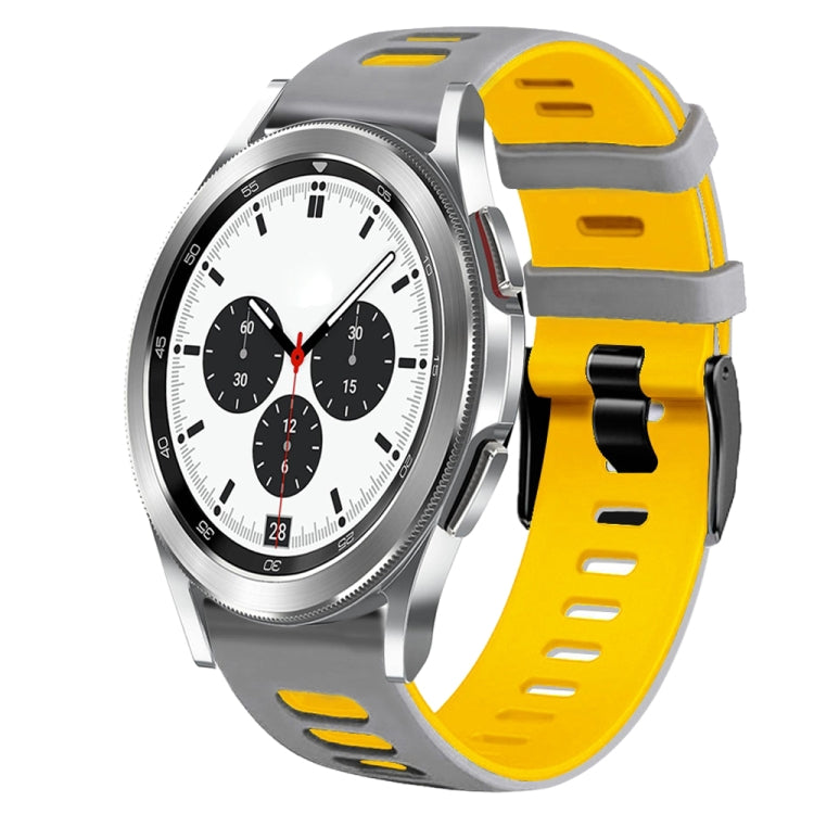 Correia de relógio em silicone bicolor 20mm, para Samsung Galaxy Watch 4 Classic 42mm, para Samsung Galaxy Watch Active 2