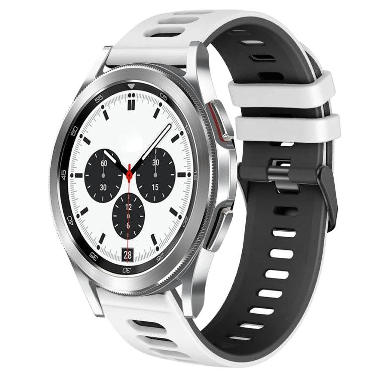 Correia de relógio em silicone bicolor 20mm, para Samsung Galaxy Watch 4 Classic 42mm, para Samsung Galaxy Watch Active 2