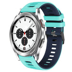Correia de relógio em silicone bicolor 20mm, para Samsung Galaxy Watch 4 Classic 42mm, para Samsung Galaxy Watch Active 2