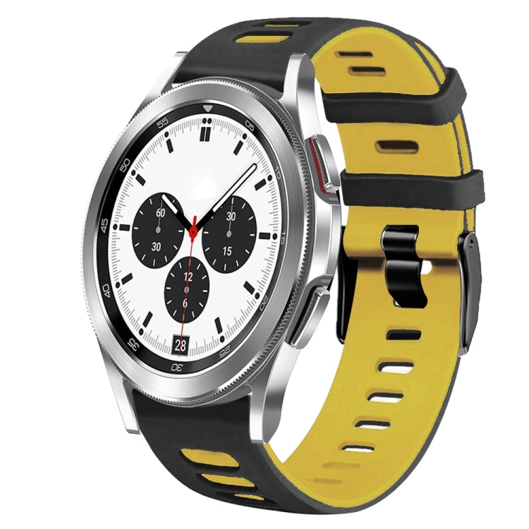 Correia de relógio em silicone bicolor 20mm, para Samsung Galaxy Watch 4 Classic 42mm, para Samsung Galaxy Watch Active 2