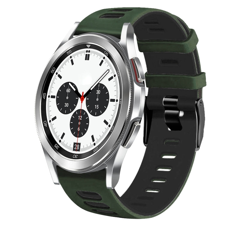 Correia de relógio em silicone bicolor 20mm, para Samsung Galaxy Watch 4 Classic 42mm, para Samsung Galaxy Watch Active 2