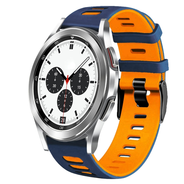 Correia de relógio em silicone bicolor 20mm, para Samsung Galaxy Watch 4 Classic 42mm, para Samsung Galaxy Watch Active 2